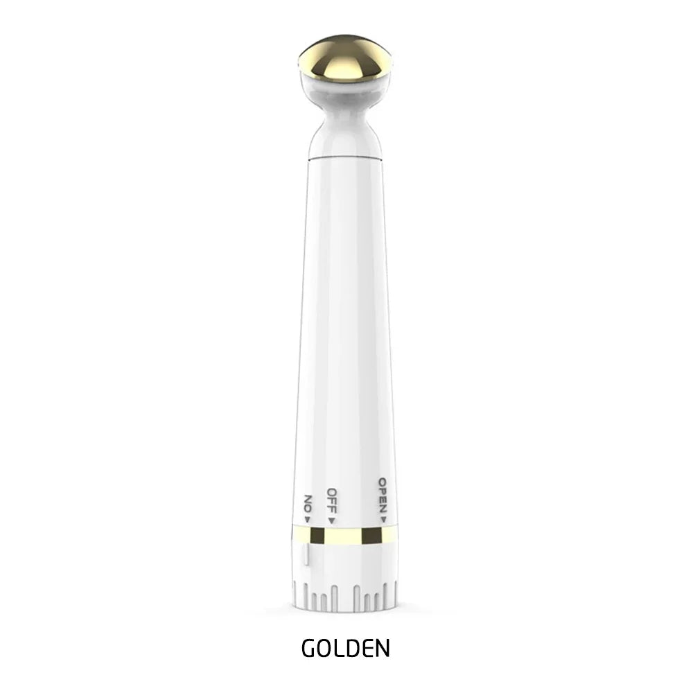Sheluxe golden anti ageing eye wrinkle remover device with sleek design for targeted eye care