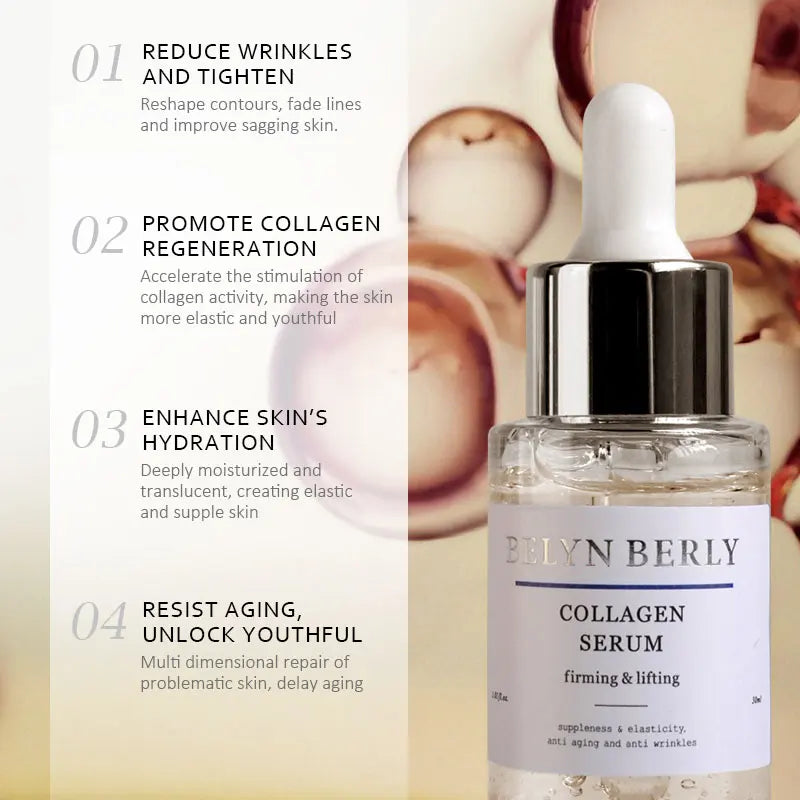 Sheluxe retinol collagen face serum in dropper bottle with anti-aging benefits and collagen regeneration