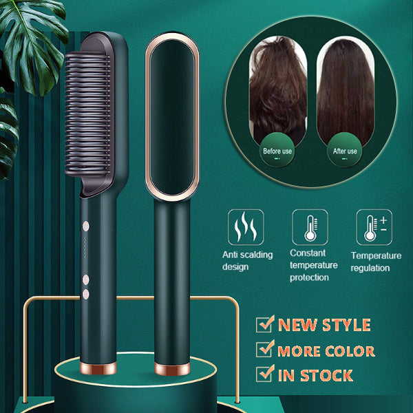 Sheluxe 2 in 1 hair straightener and curler with anti scalding design and temperature regulation