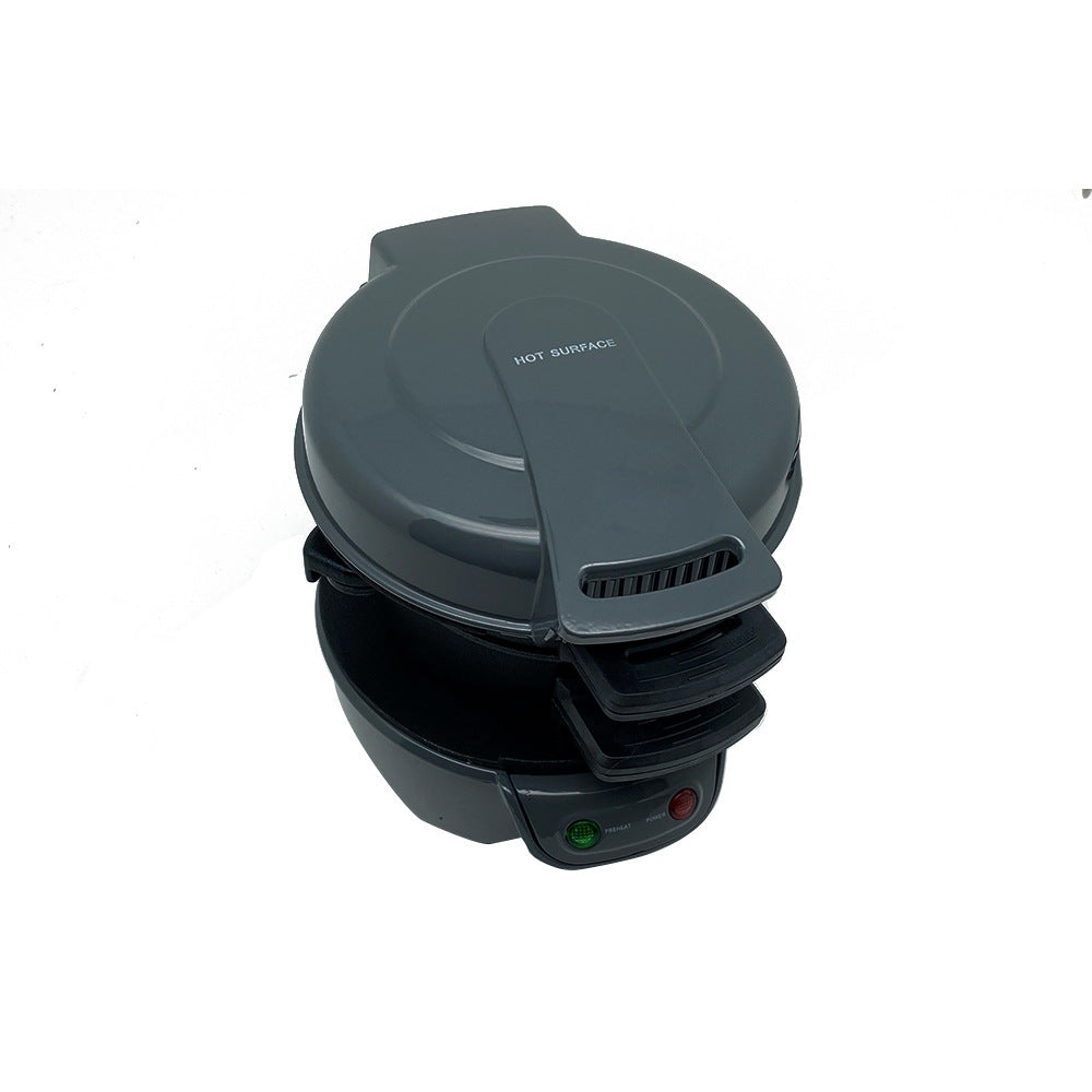 Nutritea 3 in 1 sandwich and burger machine in black with indicator lights and handle