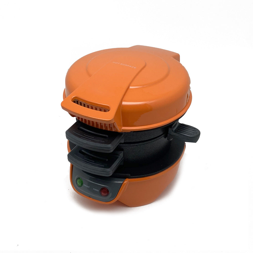 Nutritea orange 3 in 1 sandwich and burger machine with multiple cooking trays and compact design