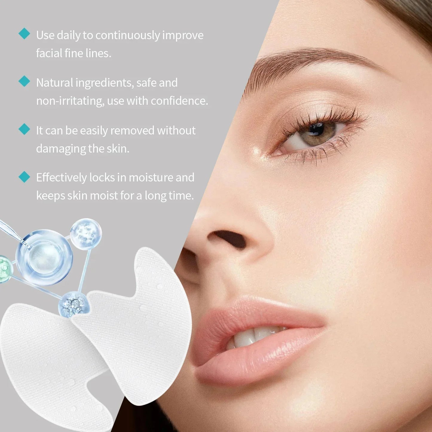Sheluxe deep nourishing facial wrinkle patches with natural ingredients for improving fine lines