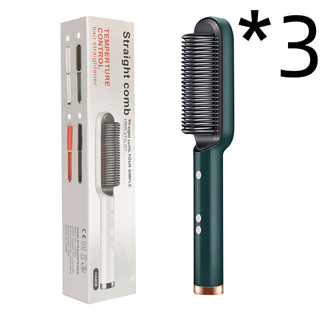 Sheluxe 2 in 1 hair straightener and curler with temperature control and straight comb design