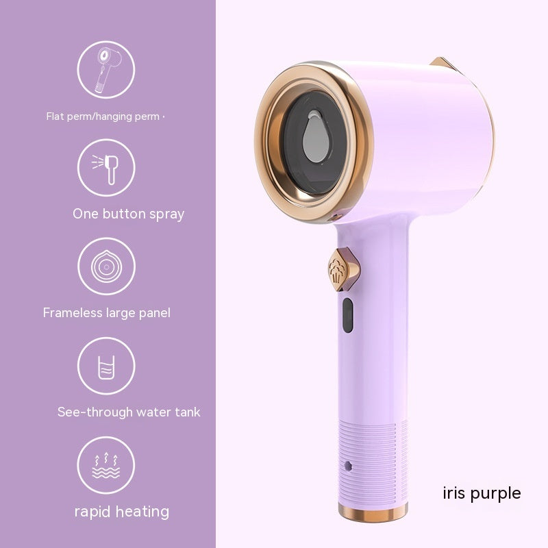 Nutritea portable garment steamer for travel in iris purple with rapid heating and see-through water tank