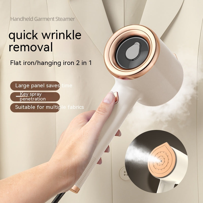 Nutritea portable garment steamer for travel handheld with quick wrinkle removal and dual flat iron hanging iron function