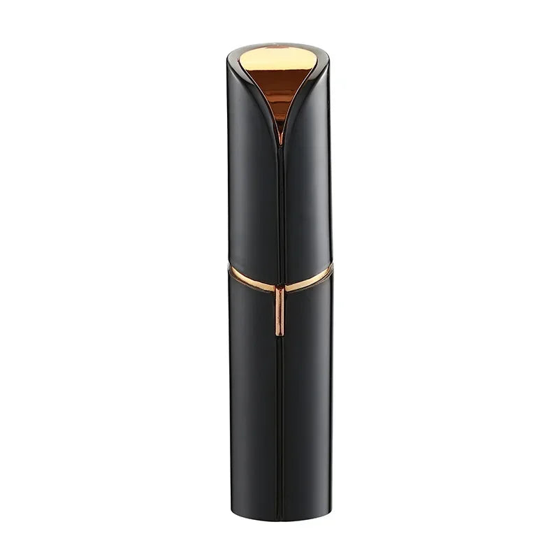 Sheluxe women's electric razor for face in sleek black and gold compact design