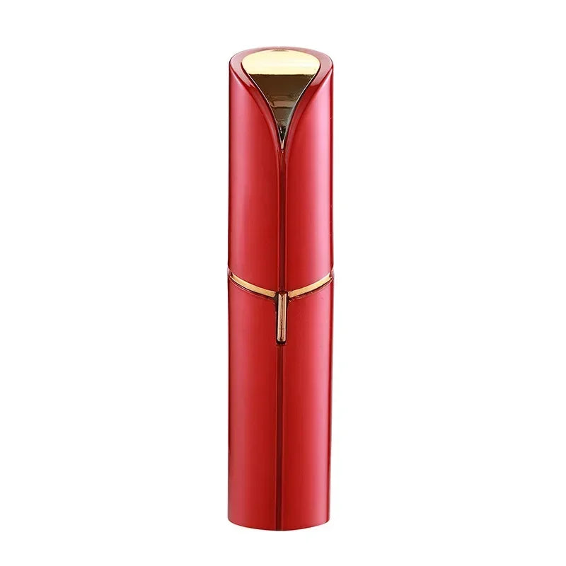 Sheluxe women's electric razor for face in sleek red and gold design for smooth facial hair removal