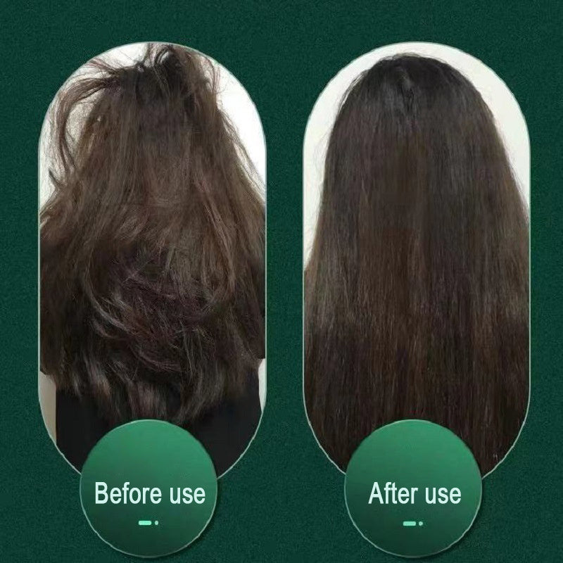 Before and after results using Sheluxe 2 in 1 hair straightener and curler showing smooth straight hair transformation