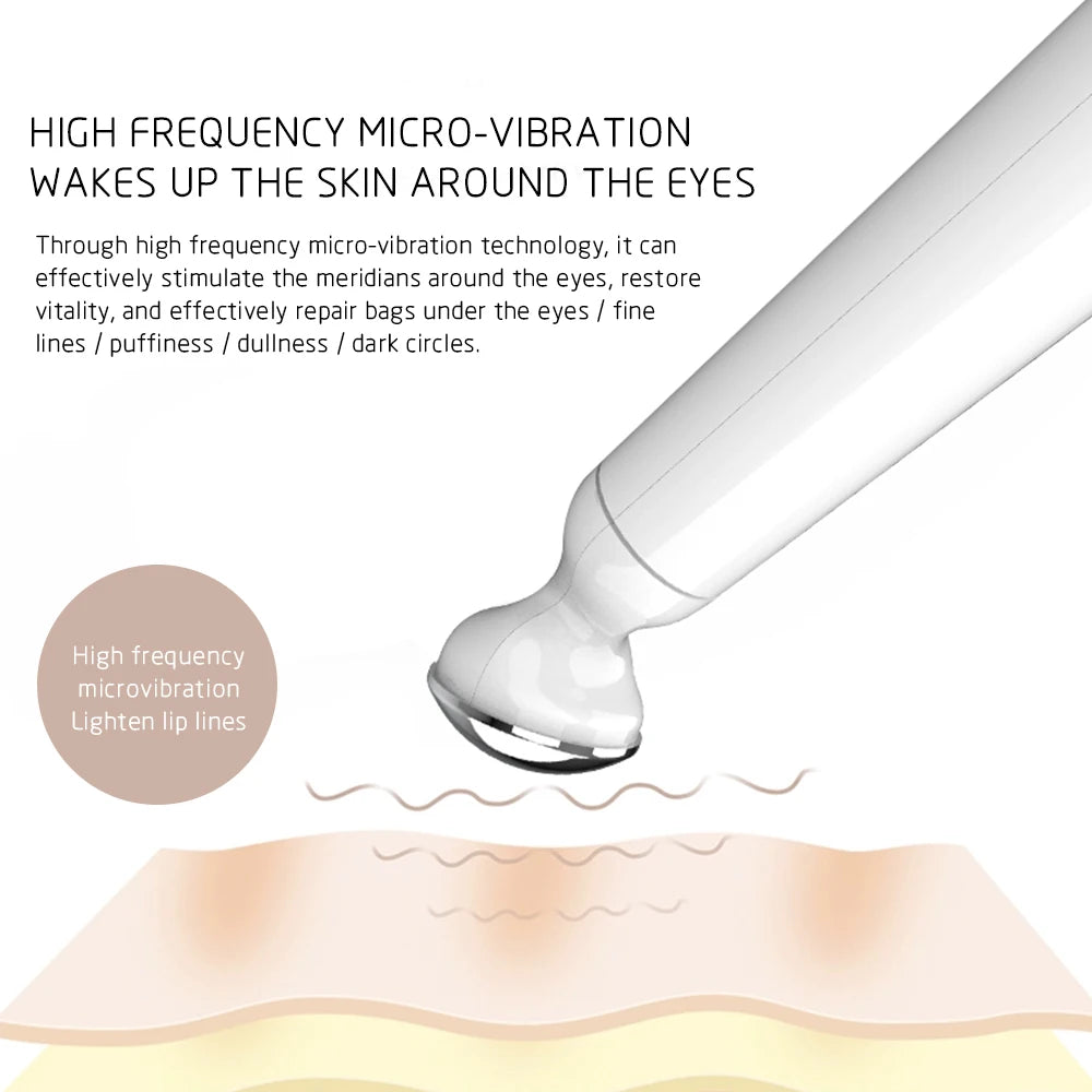 Sheluxe anti ageing eye wrinkle remover with high frequency micro-vibration to reduce fine lines and dark circles