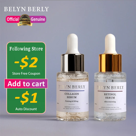 Sheluxe retinol collagen face serum with dropper bottles for firming and skin renewing