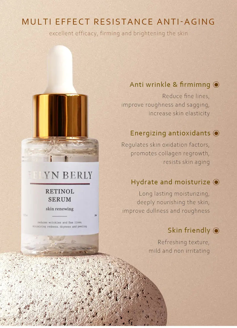 Sheluxe retinol collagen face serum with anti-aging, firming, moisturizing, and skin renewing benefits