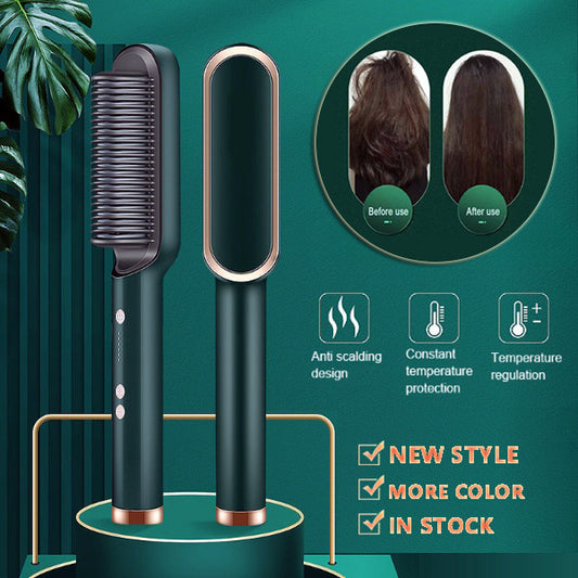 Sheluxe 2 in 1 hair straightener and curler with anti scalding design and temperature regulation