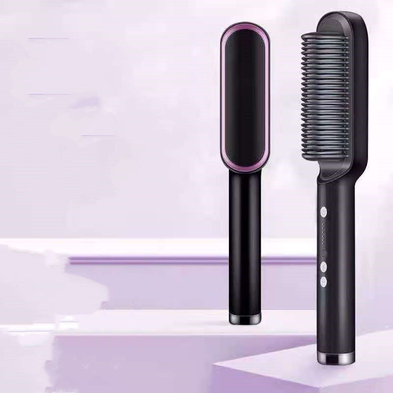 Sheluxe 2 in 1 hair straightener and curler black styling tool with temperature control buttons