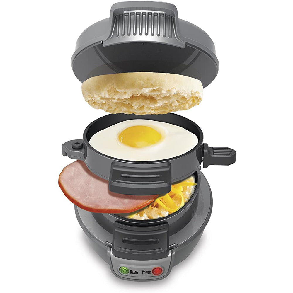 Nutritea 3 in 1 sandwich and burger machine with nonstick plates and indicator lights for easy cooking