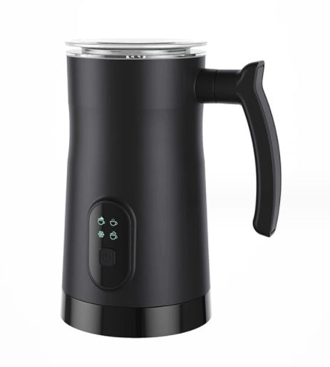 Nutritea black hot and cold milk foamer with handle and LED control panel