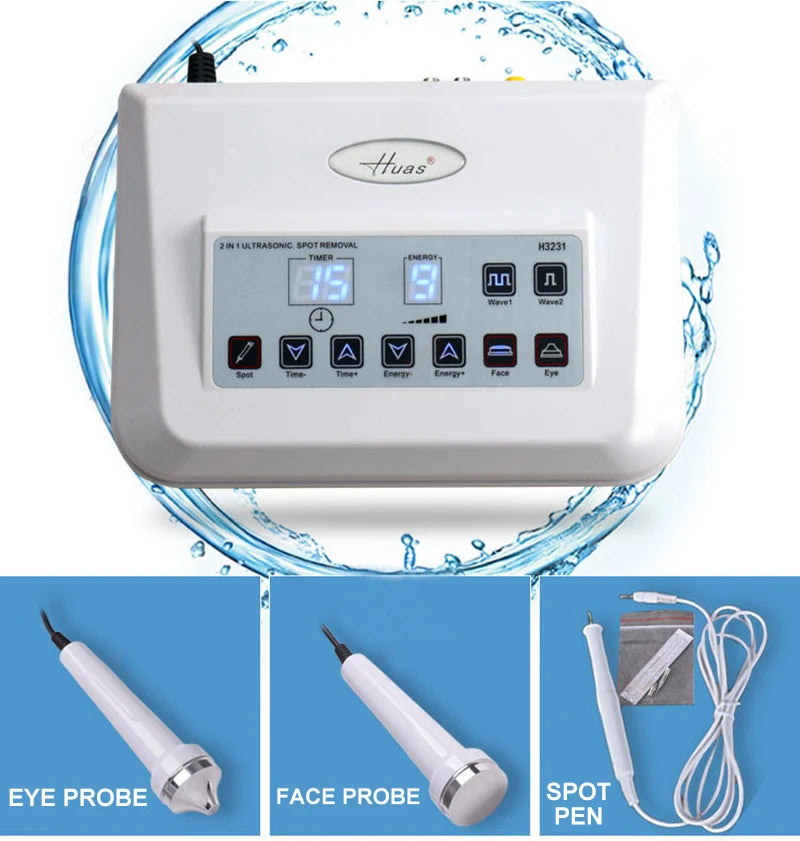 Sheluxe high frequency skin tightening machine with eye probe face probe and spot pen attachments
