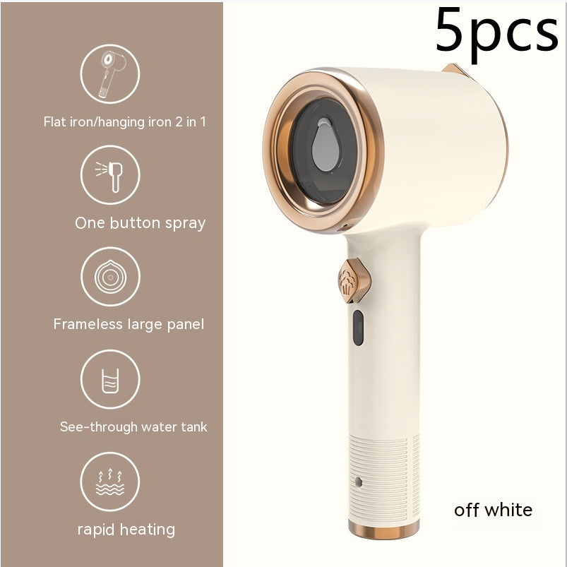 Nutritea portable garment steamer for travel in off white with rapid heating and frameless large panel