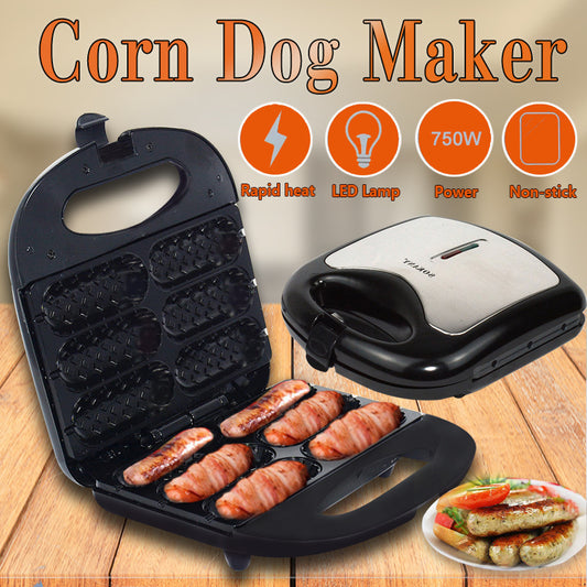 Nutritea corn dog maker sausage frying kitchen gadget with non-stick surface and rapid heat
