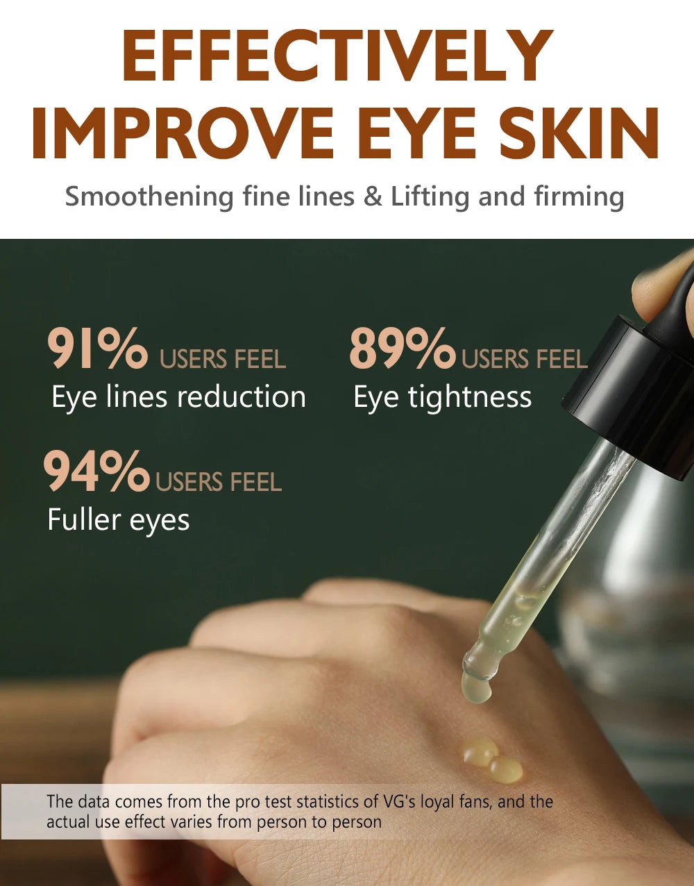 Vibrant Glamour facial care duo eye serum improving eye skin with fine line smoothing and lifting benefits