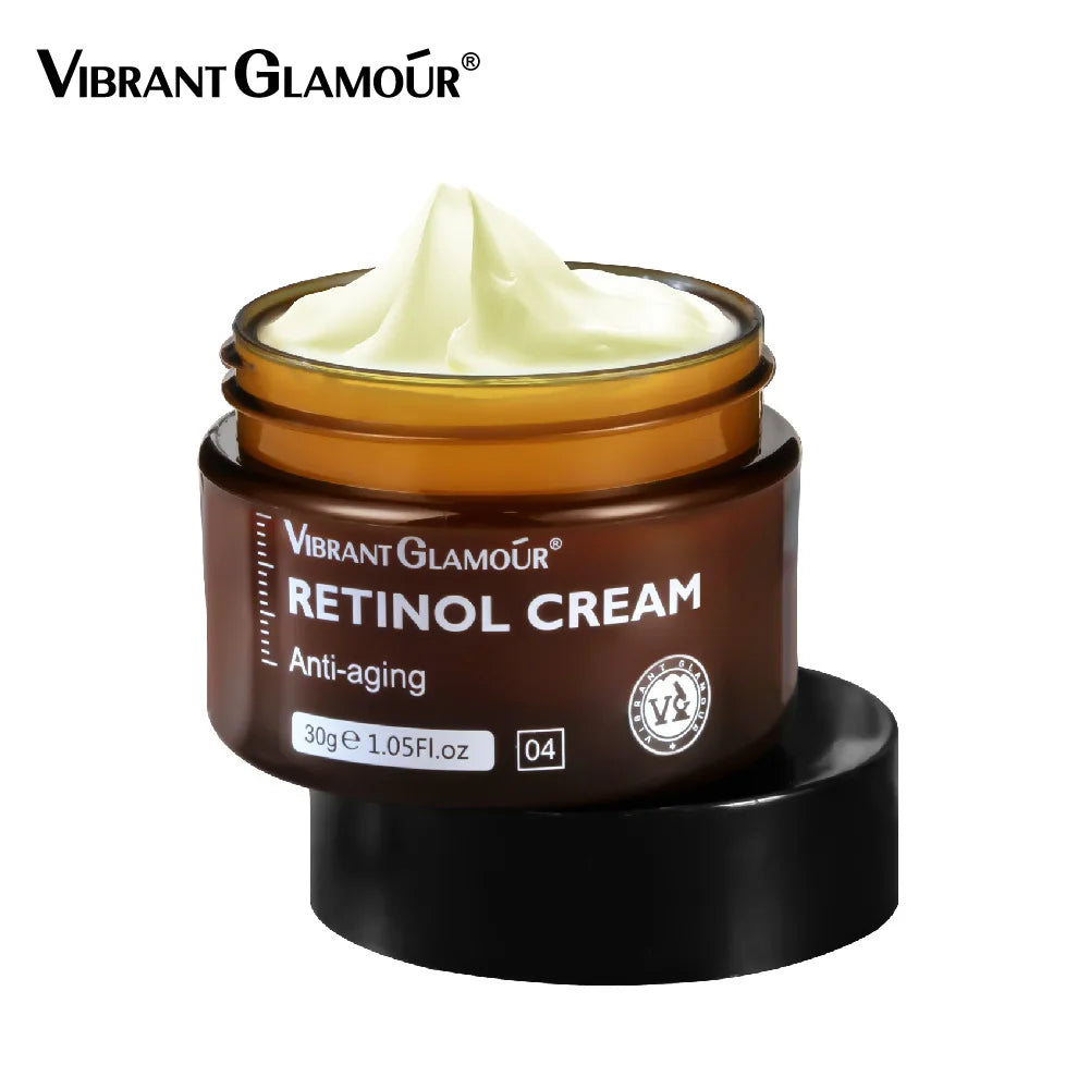 Sheluxe Vibrant Glamour facial care duo Retinol Cream in brown jar for anti-aging skincare