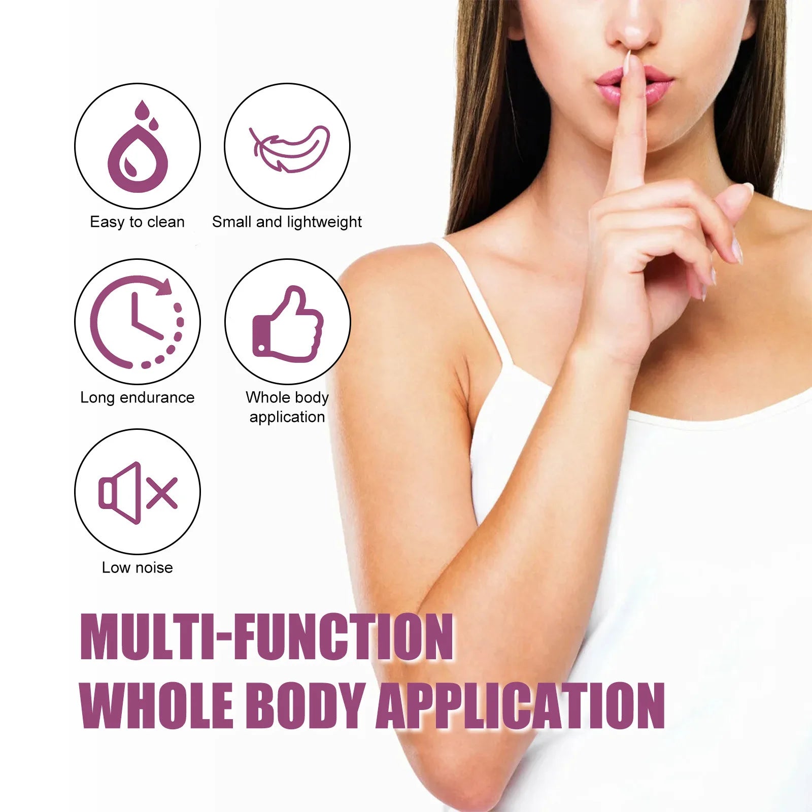 Women's electric razor for face with multi-function whole body application and easy to clean features