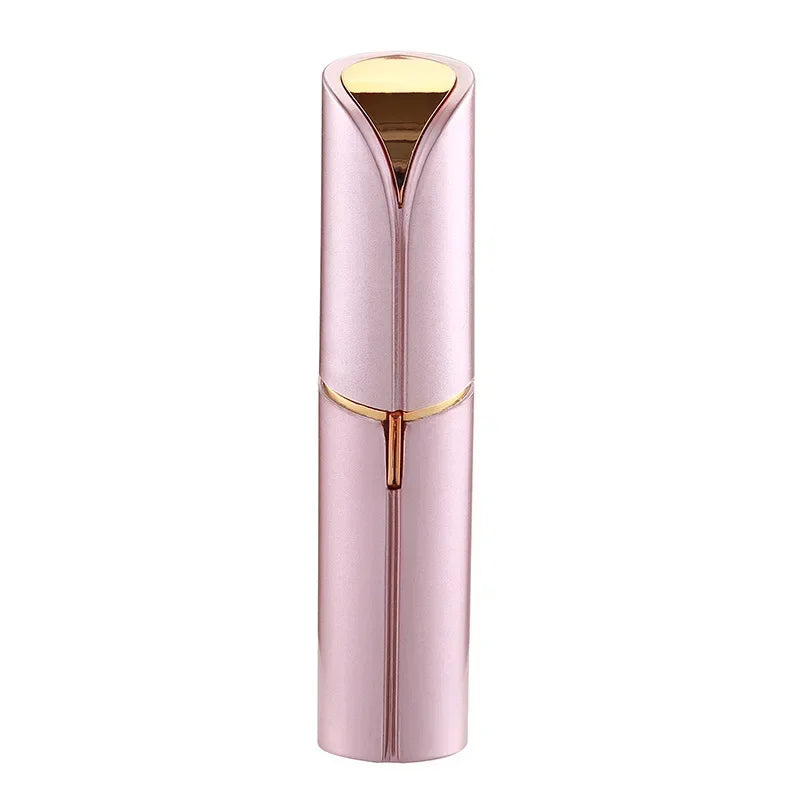 Sheluxe women's electric razor for face in sleek pink and gold compact design